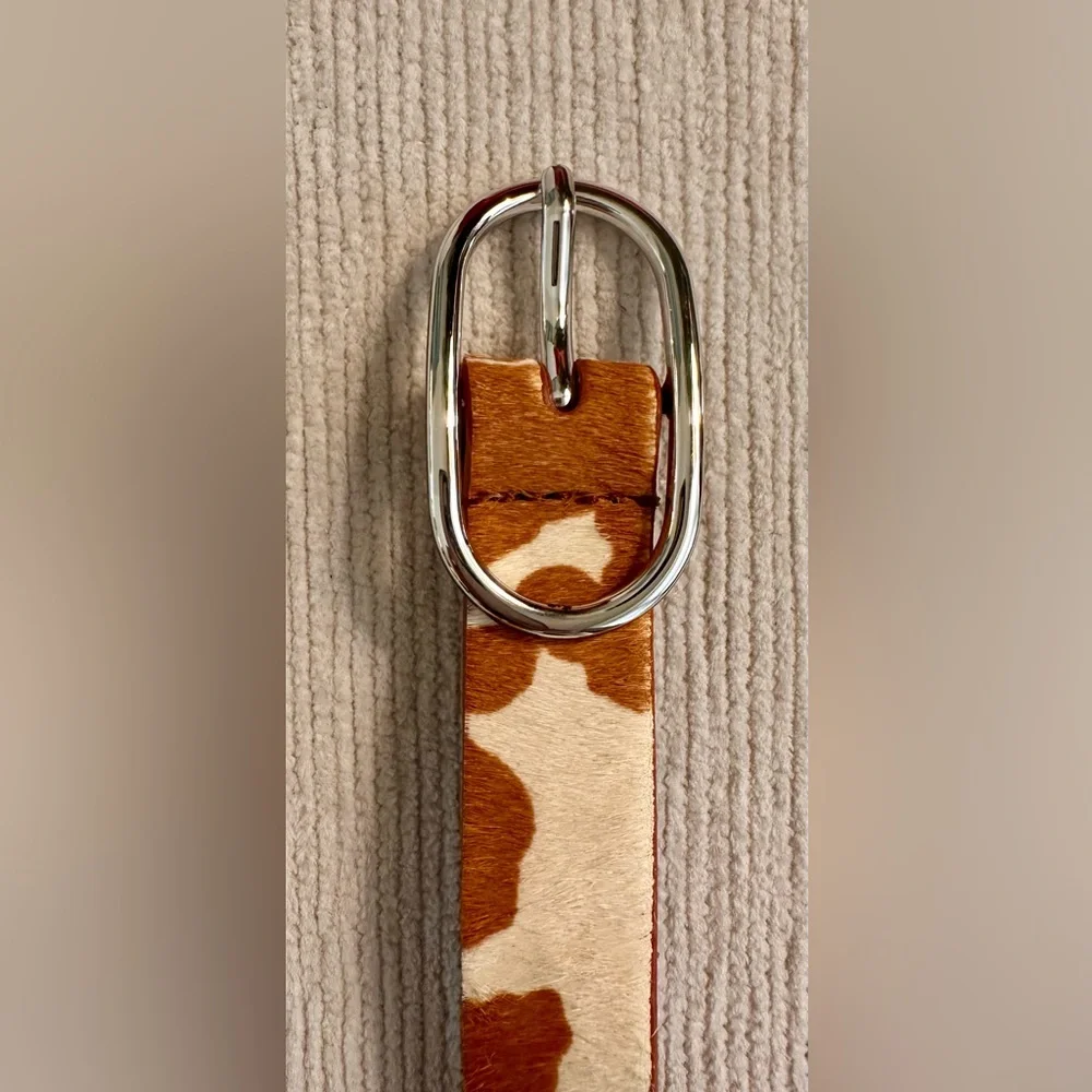 Most Wanted Women’s Cow Print Calf Hair Leather Belt. Size XL. NWOT - Picture 8 of 12